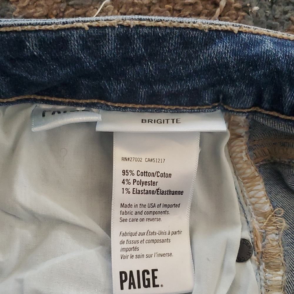 PAIGE Women's Denim Jeans with Floral Embroidery - Picture 6 of 6
